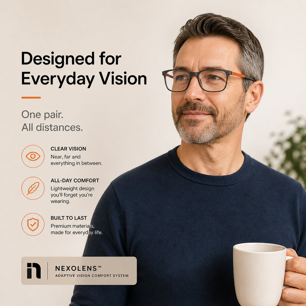 Nexolens™ Adaptive Focus Glasses + Premium Gift [Dual Vision Tech]