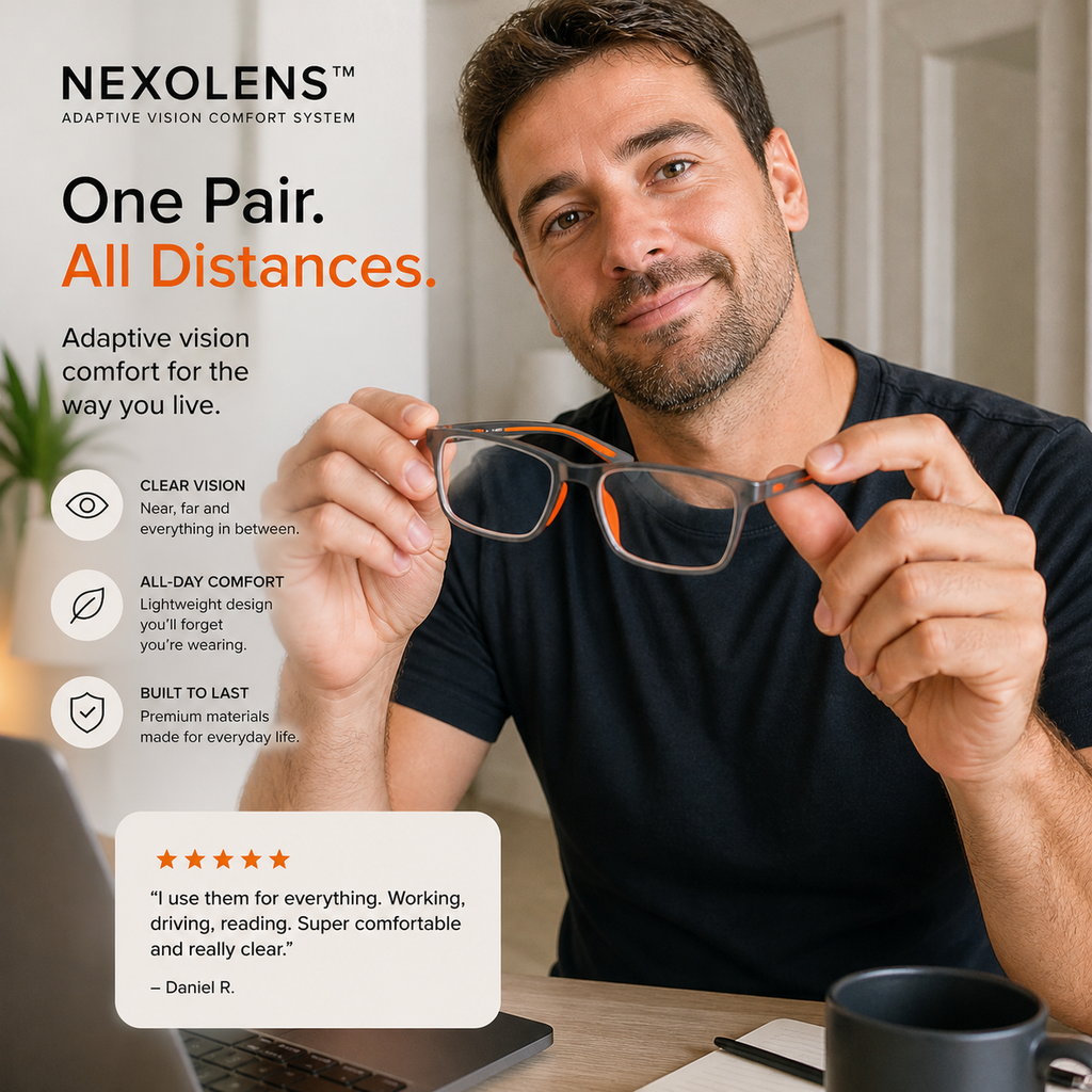 Nexolens™ Adaptive Focus Glasses + Premium Gift [Dual Vision Tech]